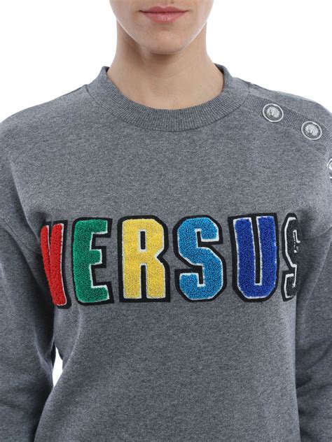 versus versace felpa bianca logo|versace versus.